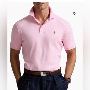 Ralph Lauren Light Pink Pique Polo Shirt size small